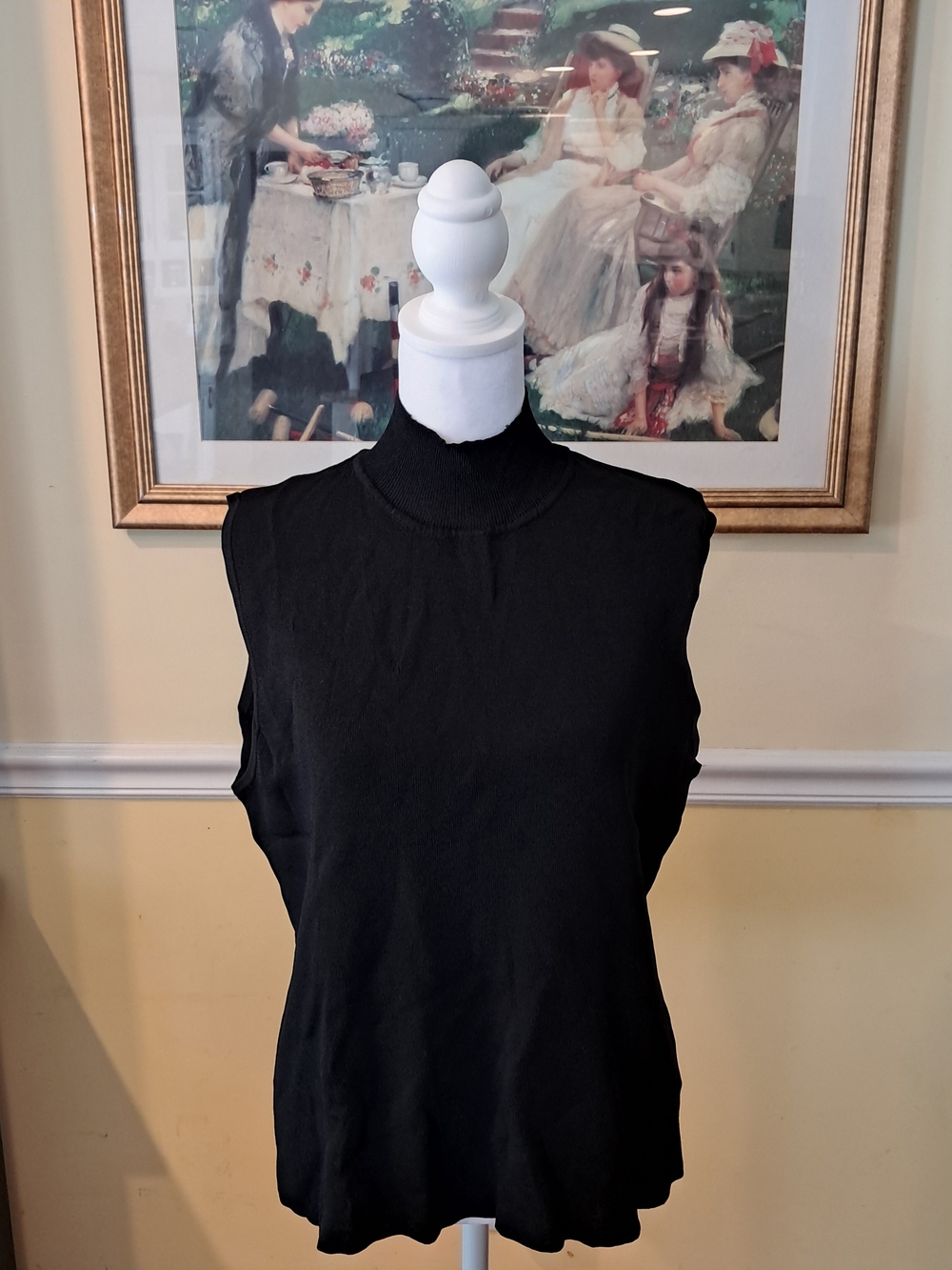 Mountain Lake Black Sleeveless Mock Neck Top Size XL